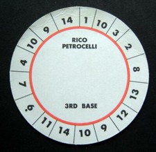 Cadaco All-Star Baseball Game Disk Rico PETROCELLI 3rd Base