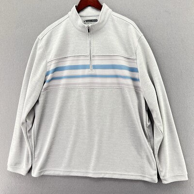 Pebble Beach Dry Luxe Performance Blue Big Tall Half Zip Golf Sweatshirt 2XL