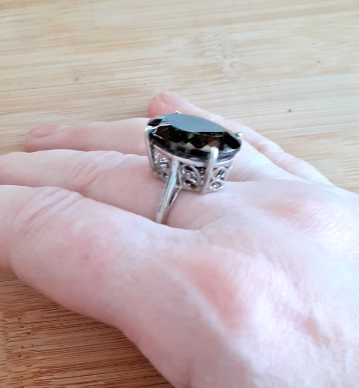 Chunky statement ring /925 sterling silver/Wt 6.6… - image 10