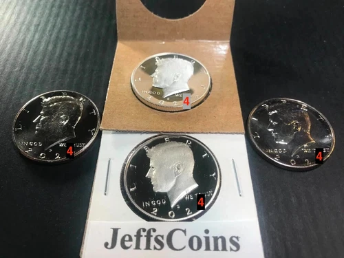 2024 P D S S UNC MINT SET Kennedy Half Dollars Silver & Clad Proof PDSS