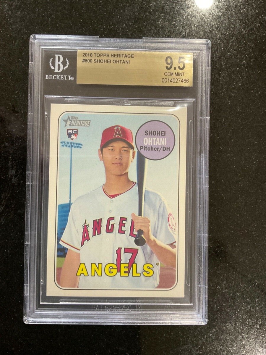 2018 Topps Heritage #600 Shohei Ohtani RC Rookie BGS 9.5 GEM MINT 