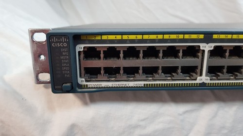 Cisco WS-C2960S-48FPS-L V02 48 Port Gigabit POE Ethernet Switch with Rack Ears O - Picture 4 of 14
