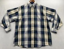 Mens Gant Button Down Shirt LARGE Heritage Twill Long Sleeves Plaid Multicolor