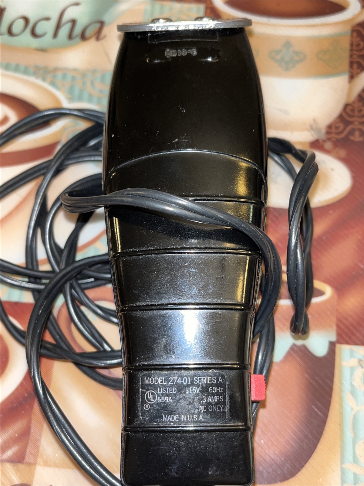 Vintage Oster Electric Hair Clippers Black Model 27401 Series A Made