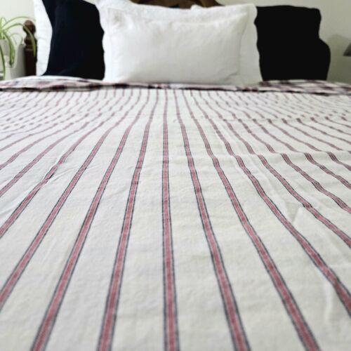 RARO piumino vintage TOMMY HILIGER doppio rosso bianco blu a quadri righe reversibile cotone - Foto 12 di 19