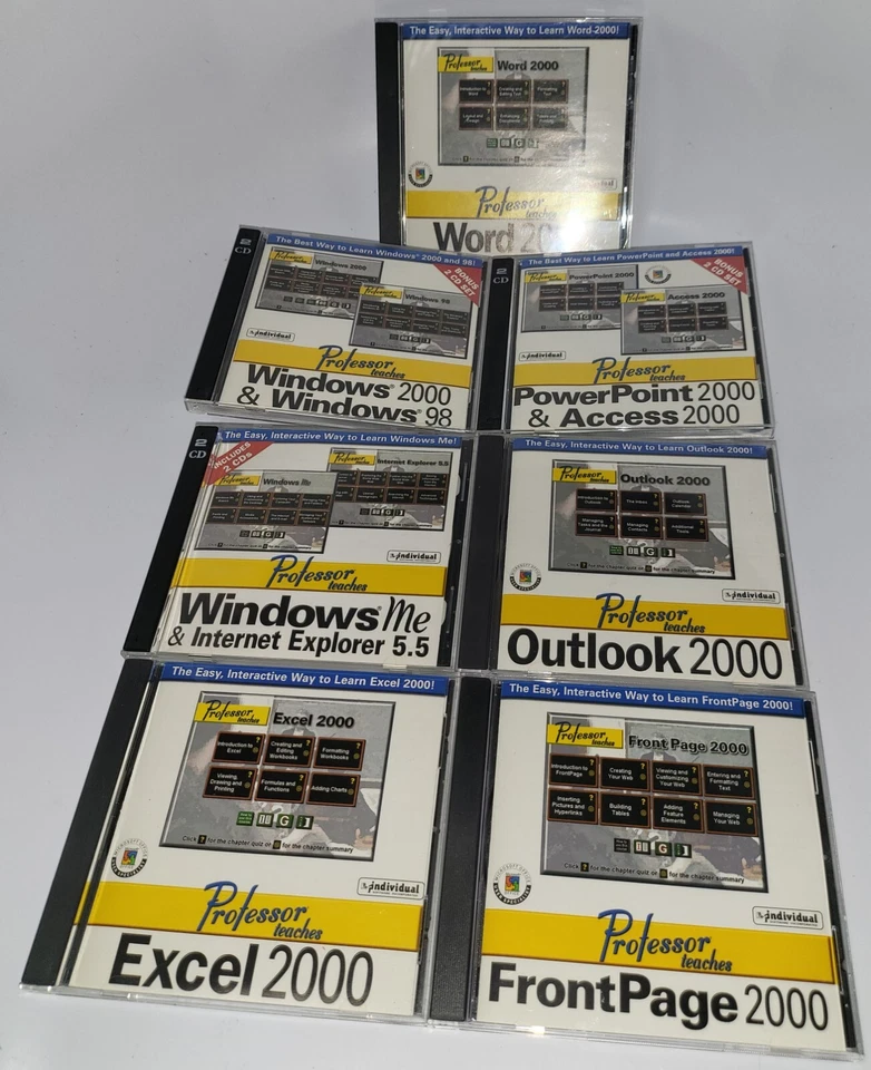 Professor Teaches Software Lot of 7 Networking, Windows 2000, Office CDs - Image 3 of 4