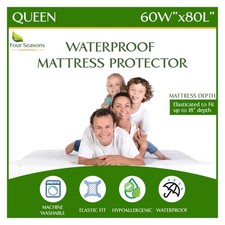 Queen Size Waterproof Mattress Protector - Cooling Viscose derived from Bambo...