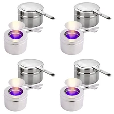 Cabilock 8pcs Stainless Steel Fuel Holder with Cover Chafing Dishes Chafer Ca...