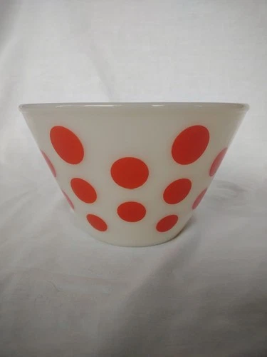 Fire King Red Dot Mixing Bowl