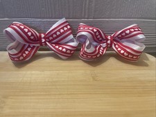 Valentines Day Heart Piggies. 4 Inches On Clips. Hand Made Item.