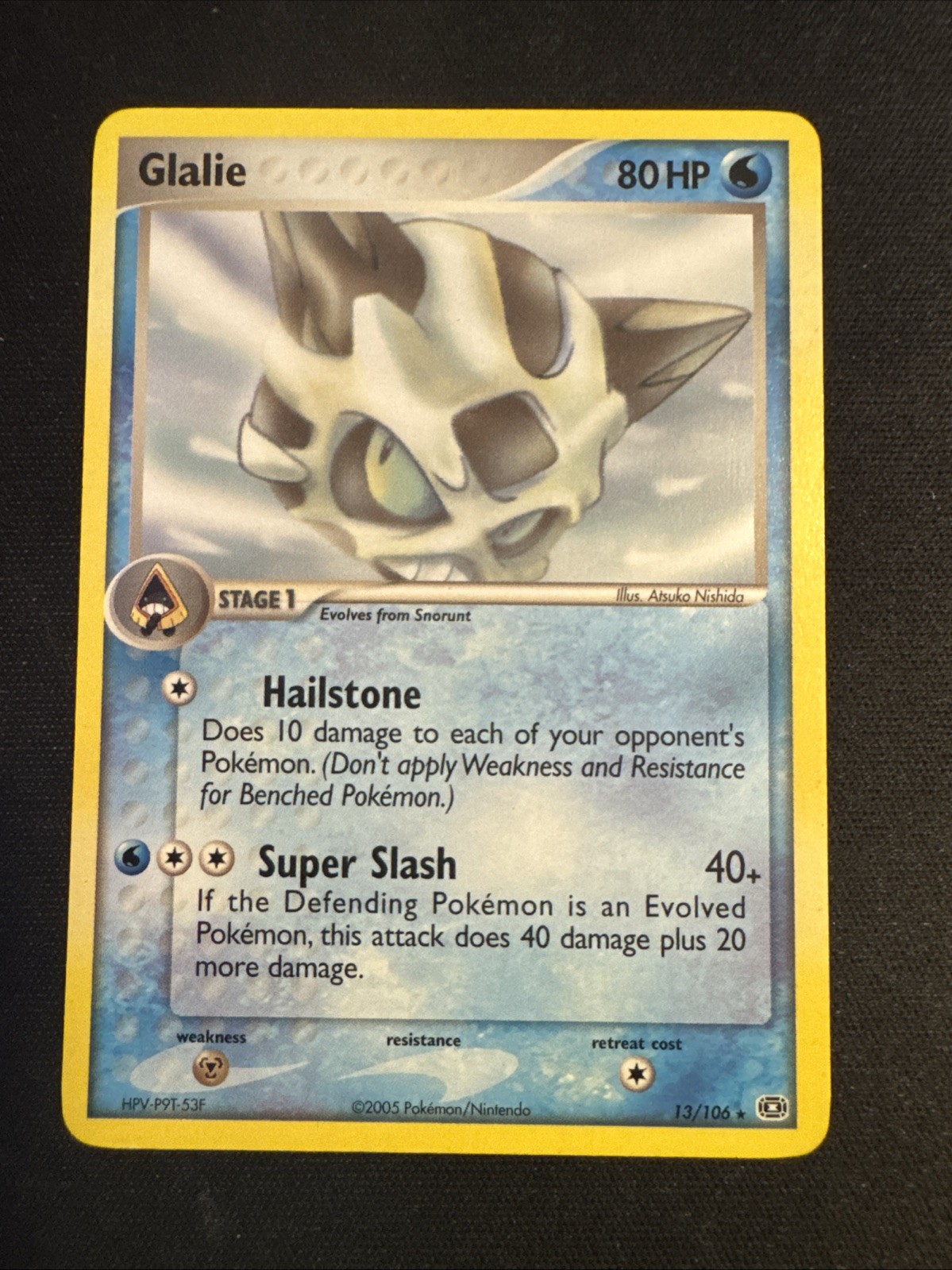Pokemon - Glalie - Non Holo - 13/106 - EX Emerald - Rare Card
