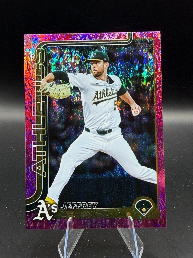 Jeffrey Springs 2025 Topps Update Pink Holo Foil #US283 Athletics