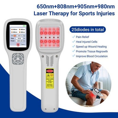 2500mW KaltLaser Therapiegerät Cold Laser Therapy For Pain Relief LLLT Home Use.