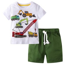 Toddler Boy Clothes Kids Summer Cotton Clothing Sets Little Boys Outfits Fork...