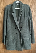 Chico s Cardigan Sweater Utility Blazer In Olive - Chico s Size 3 -New With Tags