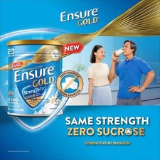Abbott Ensure Gold leche de vainilla en polvo cero sacarosa para adultos mayores 800 g - 1's