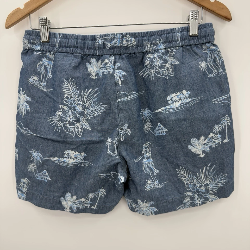 Pantalones Cortos Tommy Bahama Mezcla de Lino Para Mujer Talla XS Cambray Hawaiano Hula Niña NUEVO Foto 3 de 4