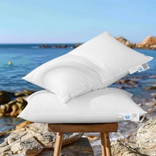Canadian Luxury Goose Down Pillow King Size -1050 Fill Power 100 Cotton-2 Pack