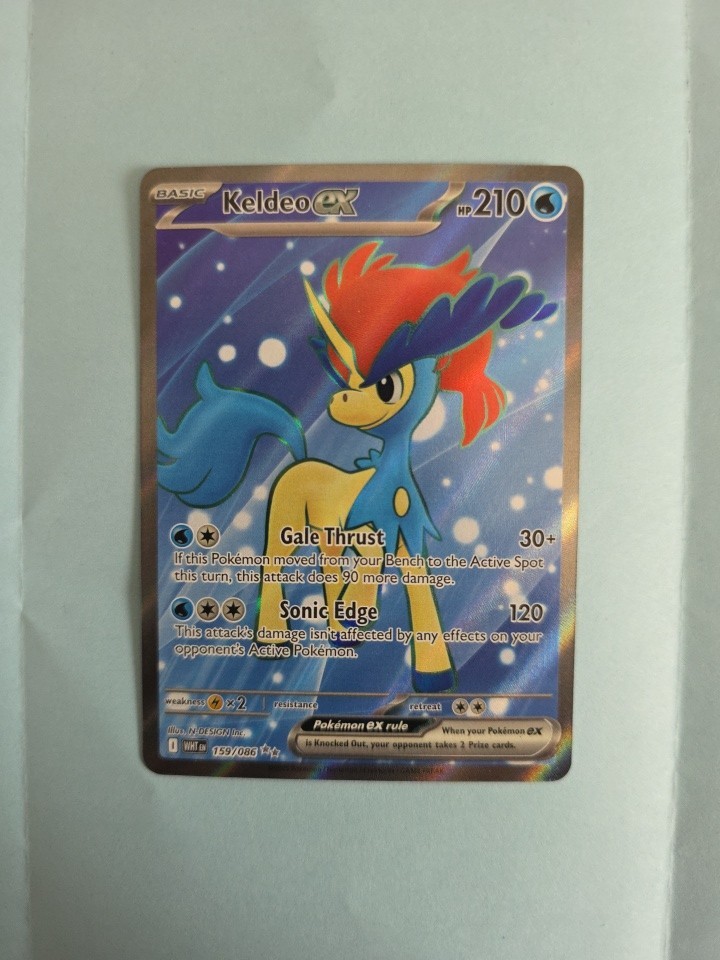 Keldeo ex 159/086 White Flare Ultra Rare Full Art Pokemon
