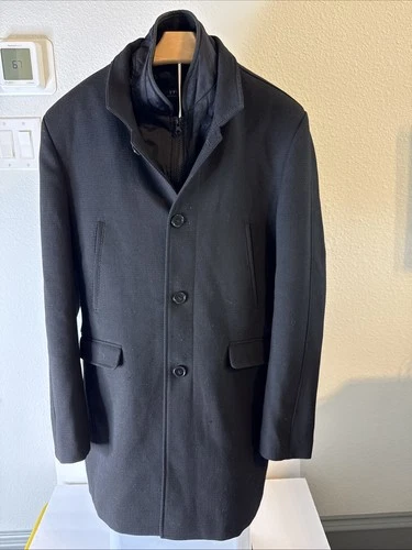Yves Anything But Ordinary Men’s Overcoat Black Size 48 - product listing photo