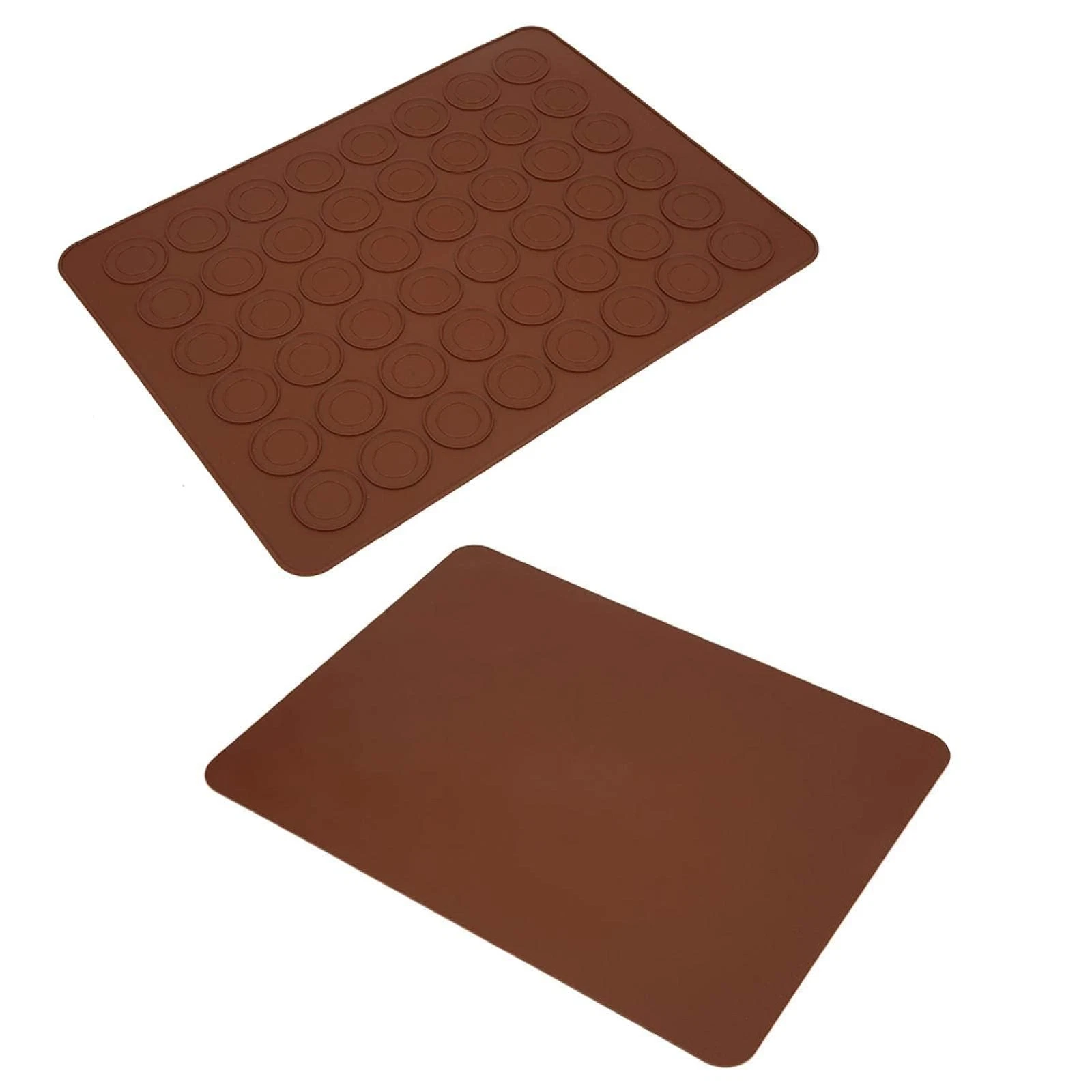 2 Pcs Macaron Silicone Mats 48 Holes Non-Stick Brown Baking Pads Kit Pastry
Opens in a new window or
