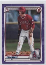 2020 Bowman Draft Purple Border 136/250 David Calabrese #BD-103 16s2