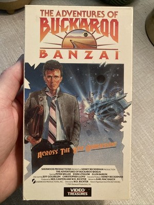 The Adventures of Buckaroo Banzai (VHS, 1990) Peter Weller Jeff Goldblum Ellen B