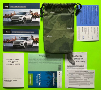 2019 Jeep COMPASS Factory User Guide Owners Manual Set & Pouch *OEM*
