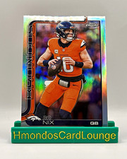 2025 Topps Chrome Bo Nix Silver Refractor Denver Broncos #88
