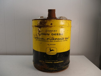 #ad Vintage John Deere JD 4 Legged Deer Special Purpose Oil 5 Gallon Advertising Can $115.00