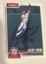 Jacob Young Nationals Baseball Autographed Signed 2026 Topps Card
