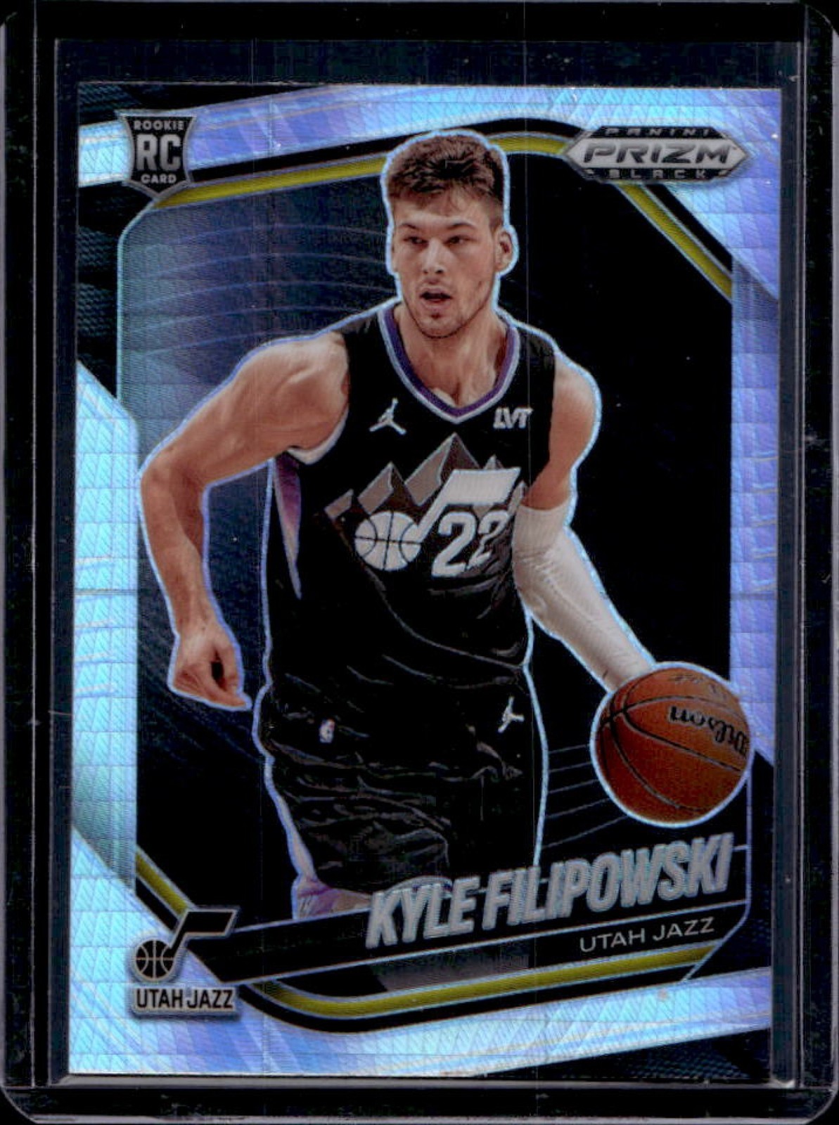 2024-25 Prizm Black Kyle Filipowski RC Hyper Prizms Rookie #125 Jazz