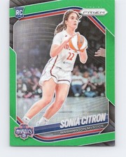 2025 Panini Prizm WNBA #122 Sonia Citron Green Prizms Washington Mystics