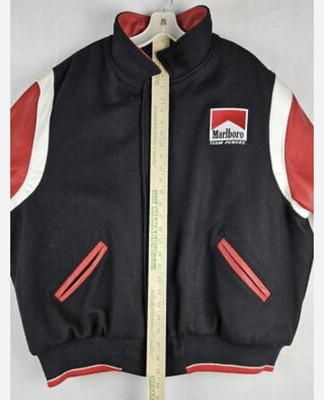 Marlboro Team Penske Racing-Indy Jacket Black Red White Snap Front
