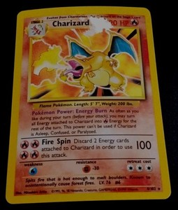 Damaged Base Set Charizard