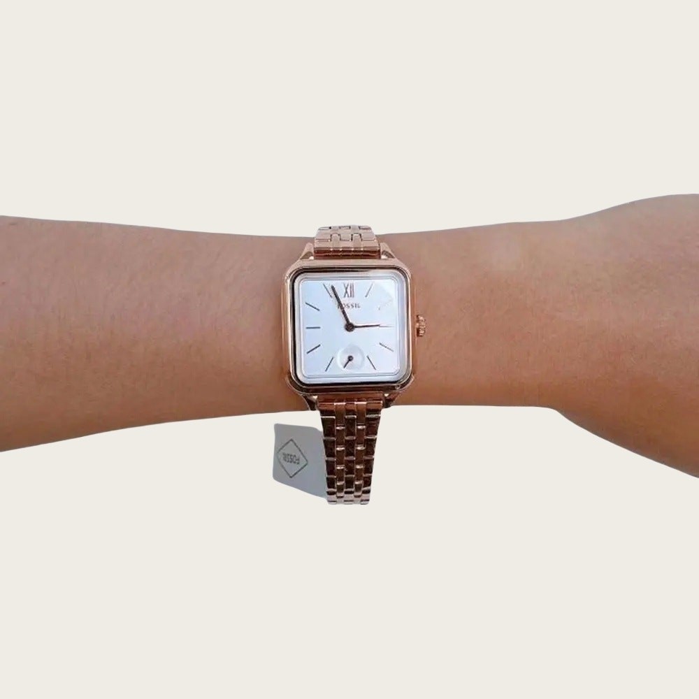 Fossil BQ3831 Colleen Three-Hand Rose Stainless Steel Watch for