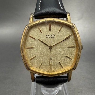 新品電池 SEIKO セイコー 5931-5350 腕時計 稼動品 ヴィンテージ Seiko Watch Men 30mm Champagne Dial Gold Tone Octagon 5931-5350
