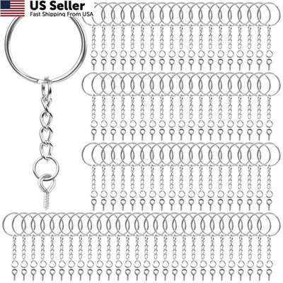 Keychain Rings for Crafts, Flasoo 360Pcs Keychains Resin Include Silver