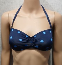 Brand New Ladies Ex M S Bikini Top Bandeau Swimming Size 10 Polka Dot