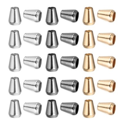 Gießen Metall Klingelstopper, 30er Pack konische Schnurenden Schlossverschluss, mehrfarbig