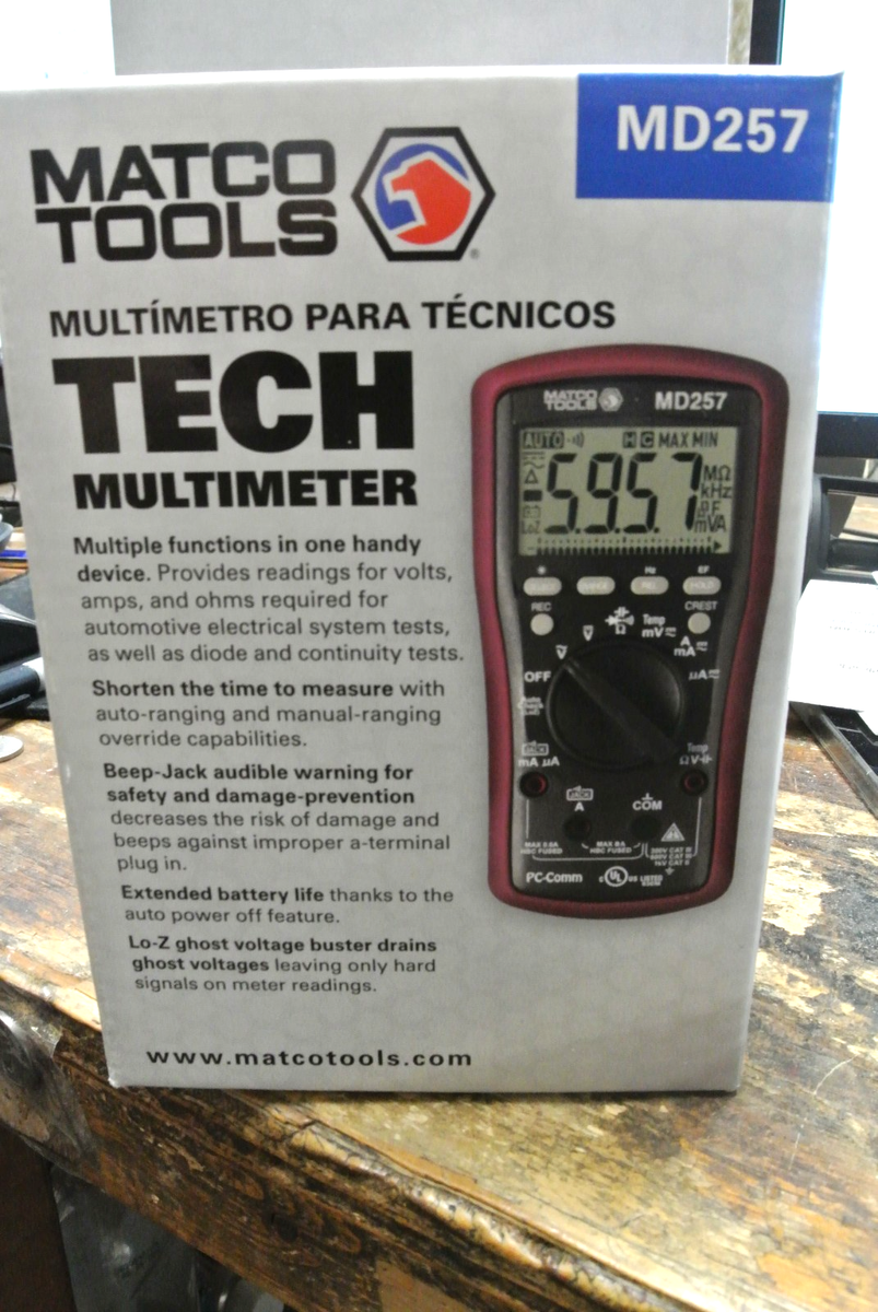 Matco Tools MD257 Autocheck Vehicle Tech Multimeter for sale