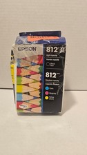 New Epson 812XL Black, Yellow, Cyan, Magenta Ink Cartridge 4 Pack Exp. 2028/10