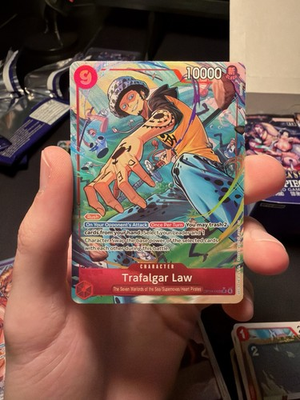 #ad Trafalgar Law OP14 009 Alternate Art OP14 009 The Azure Sea#x27;s Seven Foil $65.00