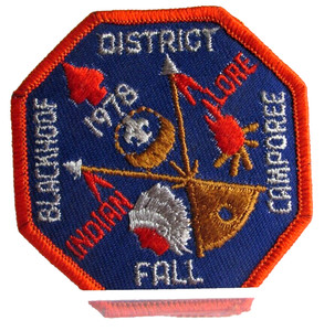 1978 BSA Boy Scouts Fall CAMPOREE BLACKHOOF District Patch, SHAWNEE COUNCIL LIMA