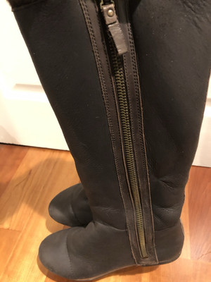 Modern Vintage Women's Leather Equestrian Riding Boots Brown Size 8.5 EU 38.5