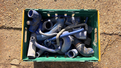 SILICONE HOSES JOB LOT USED BLUE