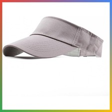 Dark Gray Visor Hat Size 6 3/8 100 Cotton Lightweight Sun Protection Unisex