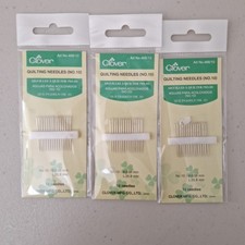 Clover Quilting Needles No. 10 15 per pack Art No. 468/10, Set Of 3