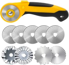 AUTOTOOLHOME 45mm Rotary Cutter with 9pcs Extra Blades Automatic Color04 