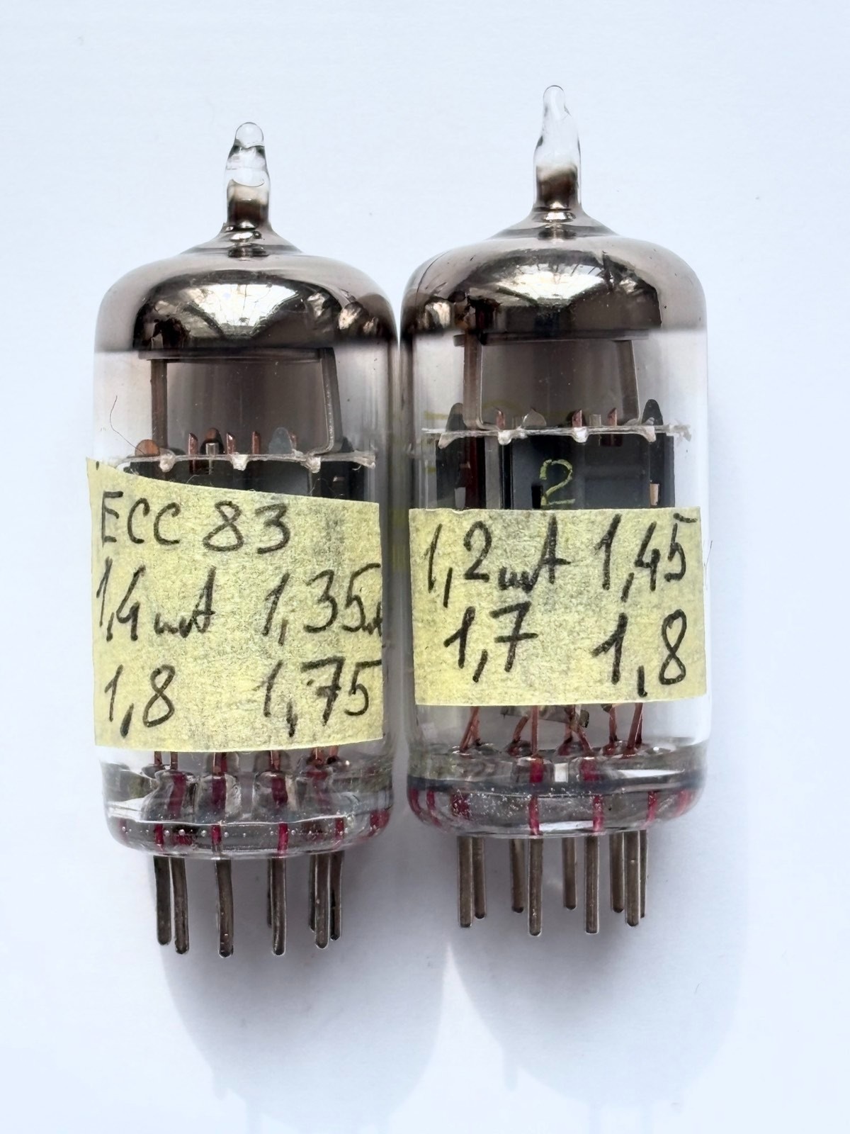 2 STCK. TUNGSRAM ECC83/12AX7/AUDIO TUBE! O-GETTER! GETESTET!  SELTEN!